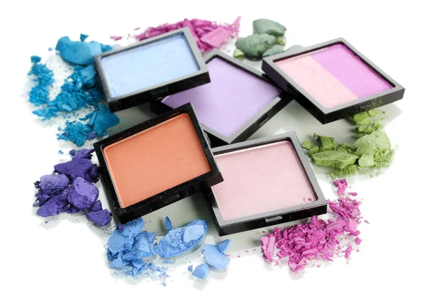 Mooie lichte eye shadows geïsoleerd op wit — Stockfoto