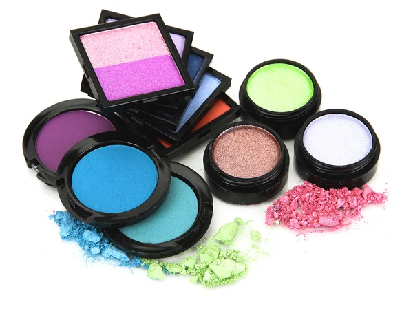 Mooie lichte eye shadows geïsoleerd op wit — Stockfoto