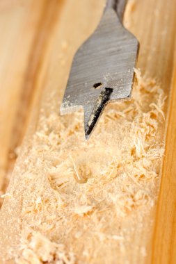 yakın çekim yansıma ahşap tahta üzerinde delik delik açma