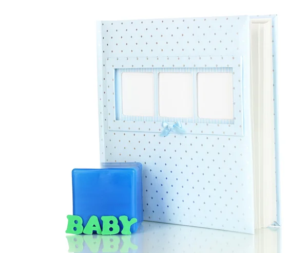 Bebê álbum de fotos isolado no branco — Fotografia de Stock