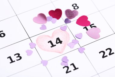 Not Takvim (Sevgililer günü), yakın çekim