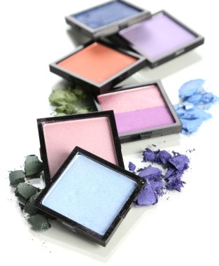 güzel parlak göz gölgeler beyaz izole