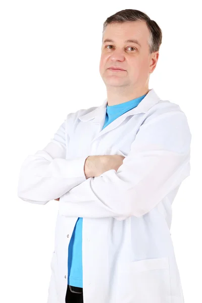 Medical doctor isolated on white — Stock Photo, Image