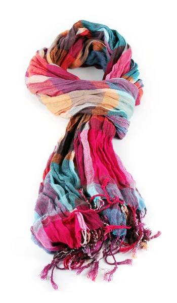 Bright female scarf isolated on white — Stock Photo, Image