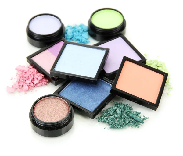 Mooie lichte eye shadows geïsoleerd op wit — Stockfoto