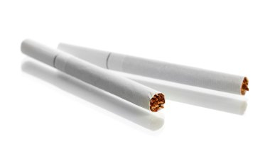 Sigara, bir beyaz izole