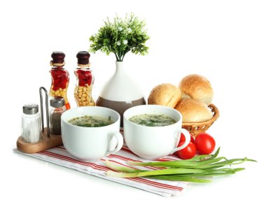 bardak beyaz izole kokulu çorba