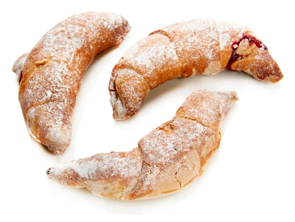 Taste croissants isolated on white — Stock Photo, Image