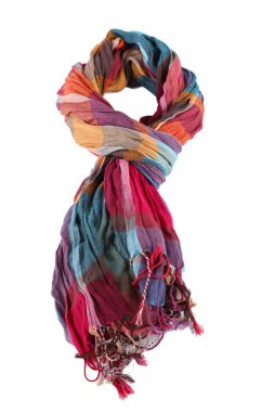 zeki kadın eşarp üzerine beyaz izole