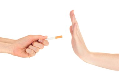 kavram: Beyaz izole, sigarayı bırakmak