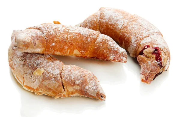 Taste croissants isolated on whit — Stock Photo, Image