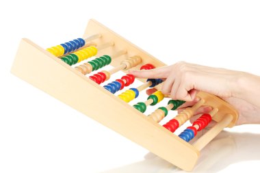 abaküs, üzerinde beyaz izole sayma muhasebeci