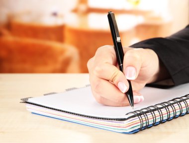 defter, parlak zemin üzerine el yazma