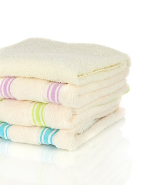 beyaz izole banyo havlusu