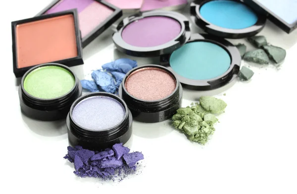 Mooie lichte eye shadows geïsoleerd op wit — Stockfoto