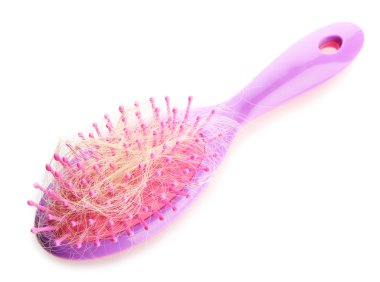 beyaz izole kayıp saçları tarak fırça