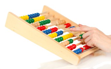 abaküs, üzerinde beyaz izole sayma muhasebeci