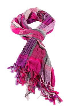 zeki kadın eşarp üzerine beyaz izole