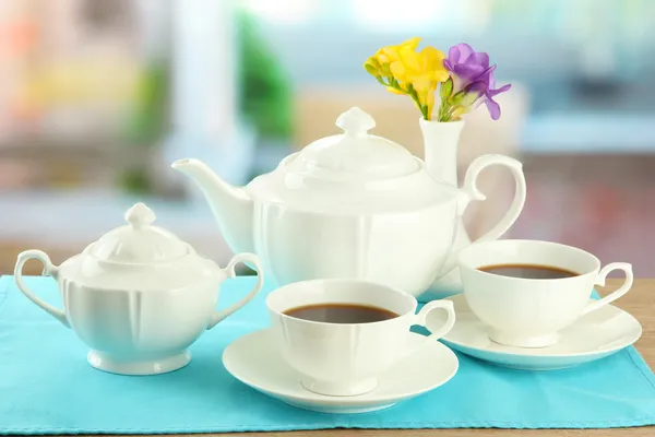 Beautiful tea service on table — Stock Photo, Image