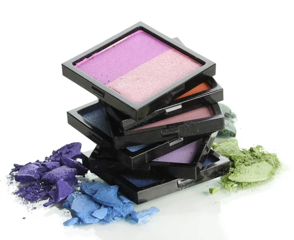 Mooie lichte eye shadows geïsoleerd op wit — Stockfoto