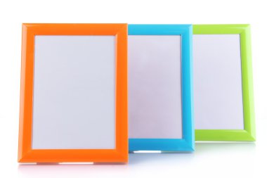 beyaz izole renkli fotoğraf çerçeveleri