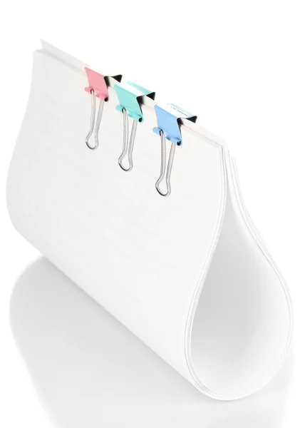 Documents with binder clips — Stock Photo, Image