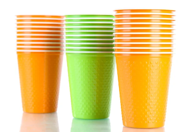 Cups in andere kleur geïsoleerd op wit — Stockfoto