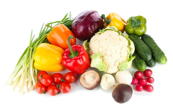 Verduras frescas aisladas en blanco — Foto de Stock