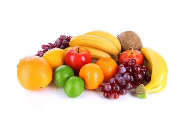 Different fruits isolated on white — Stock Photo, Image