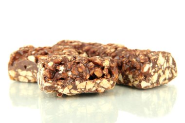 beyaz izole Fındıklı çikolata tatlılar