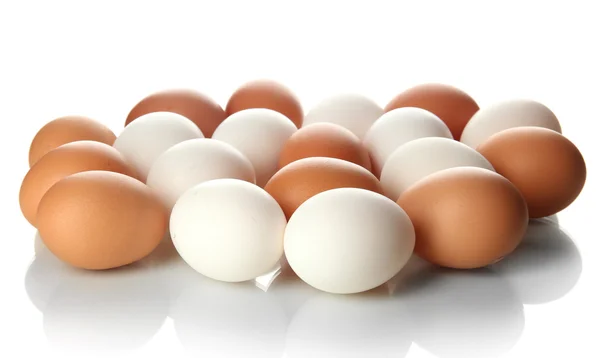 많은 계란 흰색 절연 — 스톡 사진