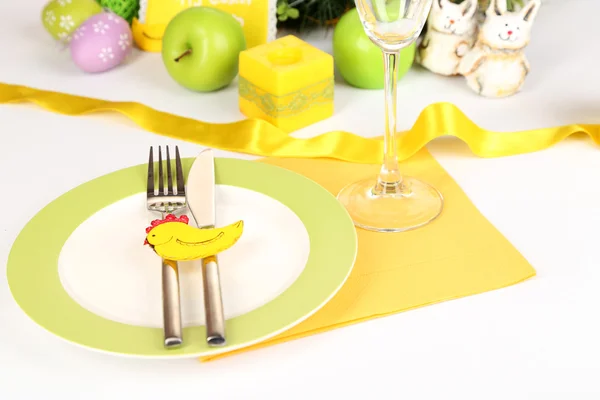 Serving Easter table close-up — Stock Photo, Image