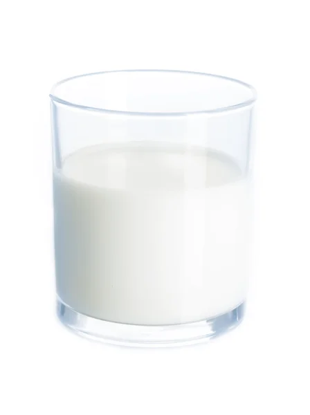 Vaso de leche aislado en blanco —  Fotos de Stock