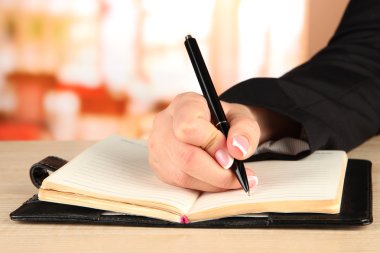 defter, parlak zemin üzerine el yazma