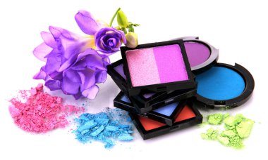 güzel parlak göz gölgeler beyaz izole