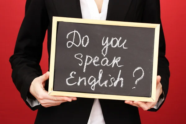 Young woman holding sign Do — Stock Photo, Image