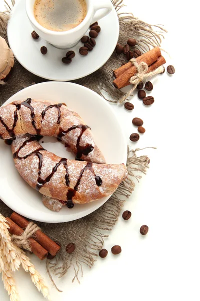 Lichte smakelijk ontbijt, geïsoleerd op whit — Stockfoto