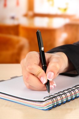 defter, parlak zemin üzerine el yazma