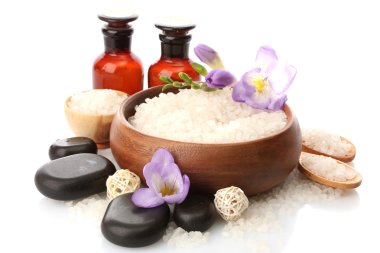 çiçekli beyaz izole güzel spa ayarı