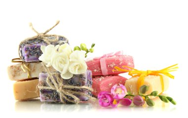 beyaz izole doğal el yapımı Sabun