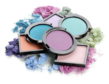 güzel parlak göz gölgeler beyaz izole