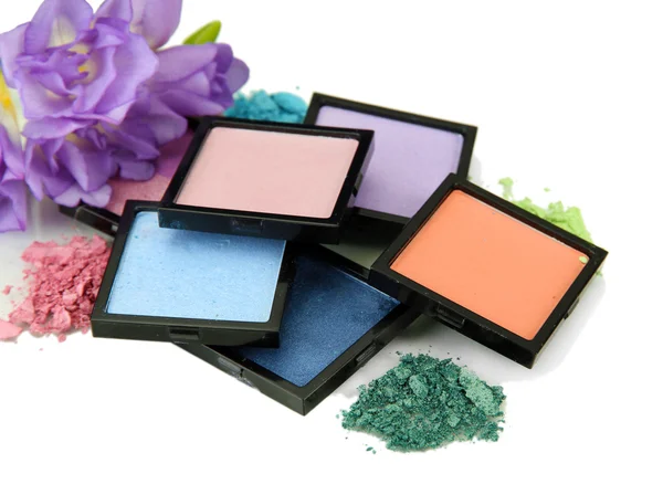 Mooie lichte eye shadows geïsoleerd op wit — Stockfoto