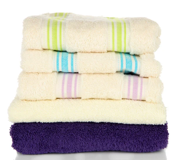 Asciugamani isolati su bianco — Foto Stock