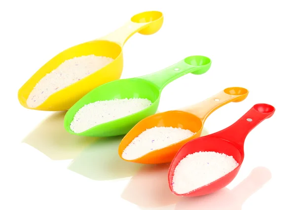 Ölçüm fincan beyaz izole deterjanlar — Stok fotoğraf