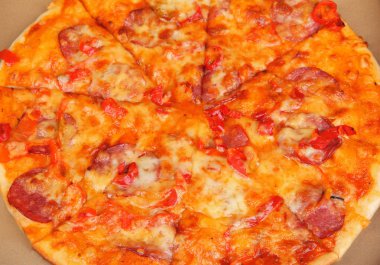 lezzetli pizza kutusu yakın çekim