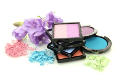 güzel parlak göz gölgeler beyaz izole