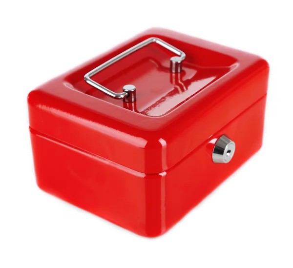 Caja roja cerrada aislada en blanco — Foto de Stock