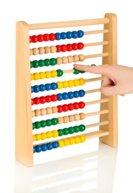 beyaz izole bir abaküs sayma muhasebeci