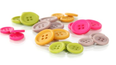 parlak renkli düğmeler üzerinde beyaz izole