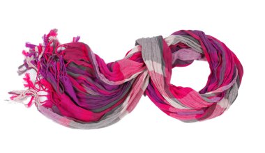 zeki kadın eşarp üzerine beyaz izole